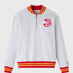 OVO NBA ATLANTA HAWKS QUARTER-ZIP MOCKNECK SWEATSHIRT