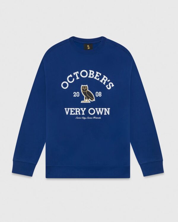 COLLEGIATE OVO CREWNECK BLUE