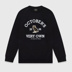 OVO COLLEGIATE CREWNECK BLACK