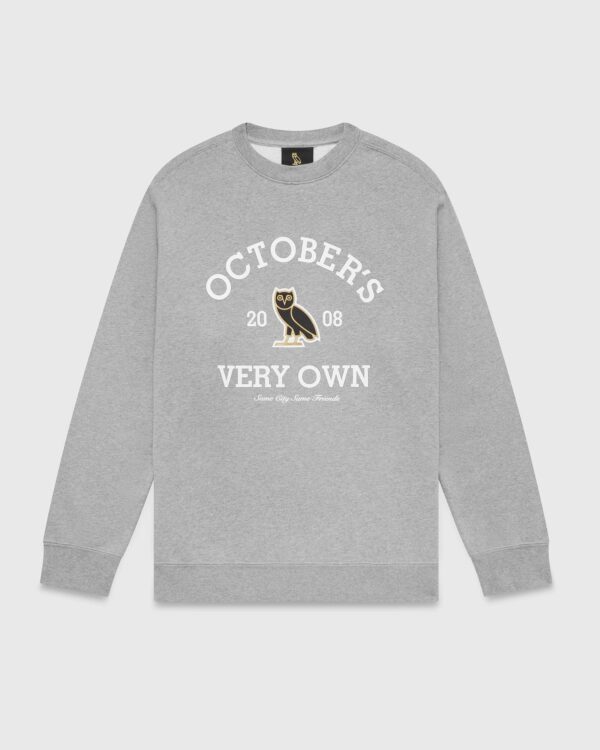 COLLEGIATE CREWNECK GRAY