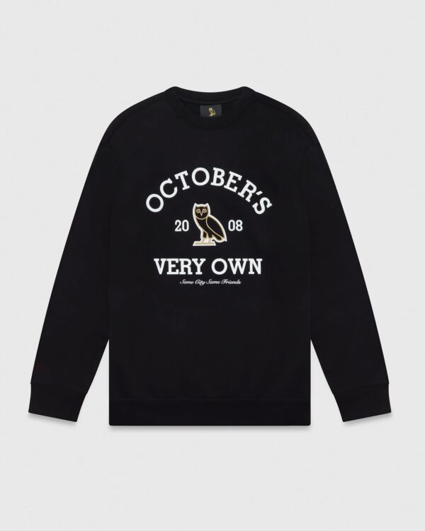 OVO COLLEGIATE CREWNECK BLACK