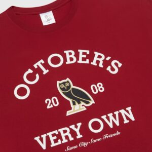 OVO COLLEGIATE T-SHIRT DARK RED