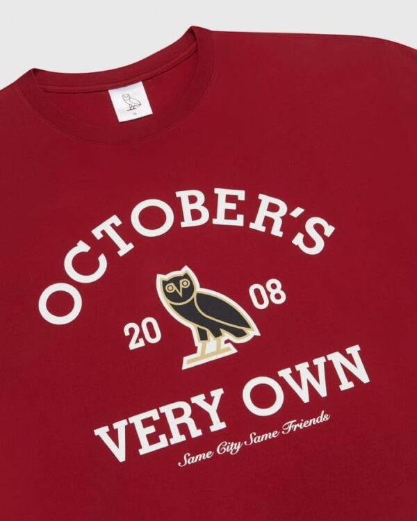 OVO COLLEGIATE T-SHIRT DARK RED