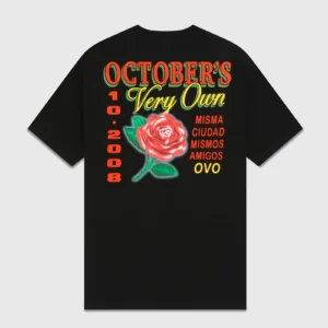 OVO ROSE T-SHIRT BLACK