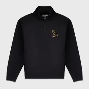OVO MINI OG QUARTER-ZIP MOCKNECK - BLACK