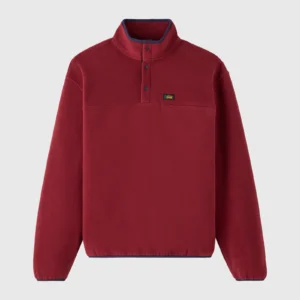 OVO POLARTEC® FLEECE MOCKNECK - DARK CRIMSON