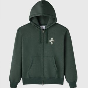 Ovo POM Pom Speckle Fleece Full-Zip Hoodie - Green