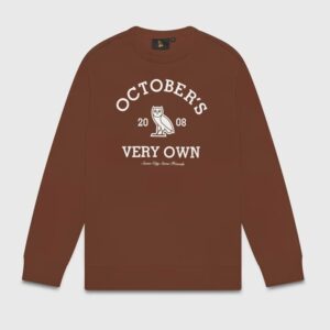 Ovo x Collegiate Crewneck Sweatshirt-Brown